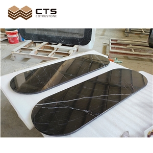 Wholesale Nero Marquina Marble Slab Coffee Table Tops