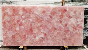 Pink Crystal White Crystal Semiprecious Stone