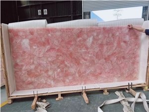 Pink Crystal White Crystal Semiprecious Stone