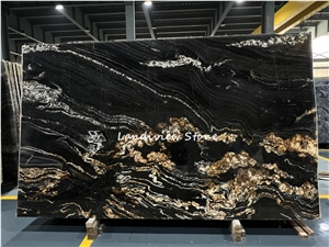 Black And Gold Granite Slab Black Taurus Granite