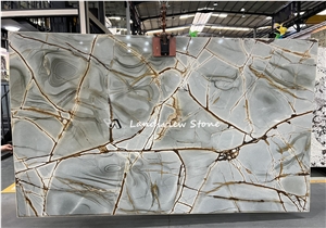 Blue Roma Quartzite Slabs For Bathroom Tiles