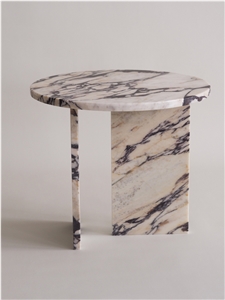 Calacatta Viola Marble T Frame Side Table Marble Furniture