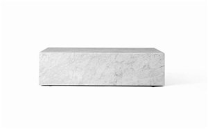 Carrara White Marble Plinth Side Table Cafe Table Furniture