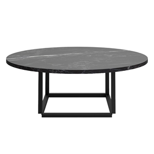 Florence Coffee Table 90 Cm, Grey Black Marble Table Top