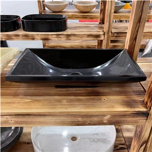 Wholesale Customized Black Granite Stone Sinks, Basins