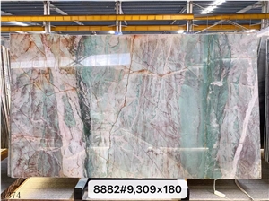 Cristallo Verde Green Quartzite Slab In China Stone Market