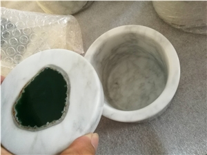 Goldtop Stone OEM/ODM Marble Bath Salt Box