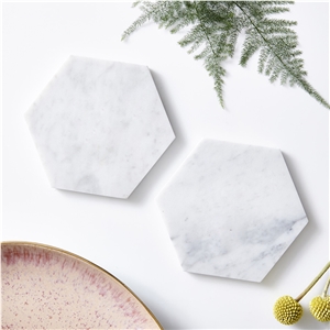 Goldtop Stone OEM/ODM White Mable Coasters