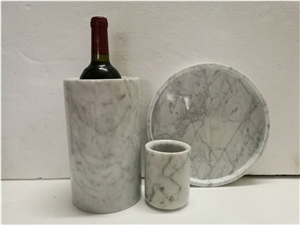 Goldtop Stone OEM/ODM White Marble Red Wine Bottle Container