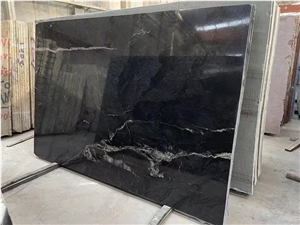 Galaxy Black Granite Slabs Polished