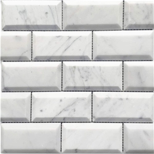 Bathroom Mosaic Carrara White Brick Mosaic Tile