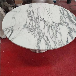 Arabescato White Marble Cafe Coffee Table Tops