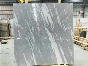 China Cheap Grey Marble With White Vein Slab For Wall Floor