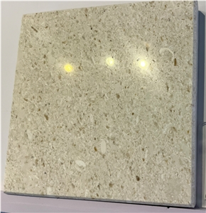 Hot Beige Limestone With Shell Polish  Wall Floor