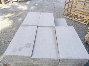 HOT Cheap China White Quartzite Sandblasted Tiles