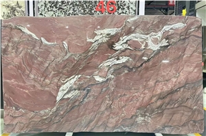 Luxury Red Quartzite Large Slab For Wall