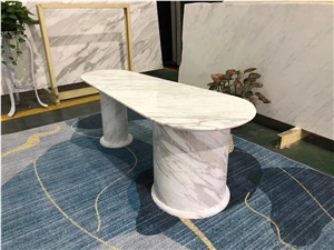 Volakas White Marble Cafe Table Tops