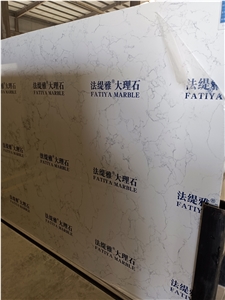 White Color Engineered Marble Slabs