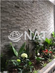 Vietnam Lava Stone Wall Cladding Basalt Stacked Stone Panel