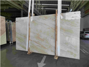 Bookmatched Daino Beige Marble Slab