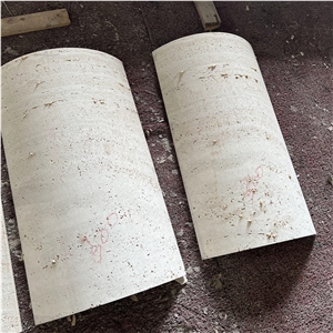 Best Quality Round Hollow Travertine Column Customized