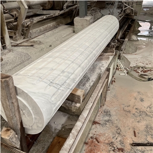 Good Quality Customized Size Solid White Marble Column