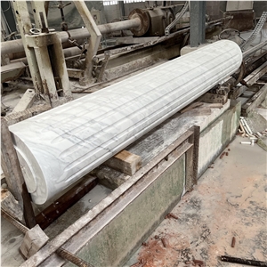 Good Quality Customized Size Solid White Marble Column