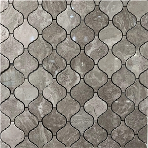 High Quality Grey Wooden Marble Mosaic Tiles For Backsplash