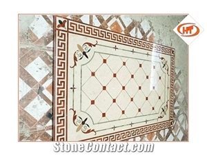 Flooring Paving Tiles Patterns Design Waterjet Carpet Medallions
