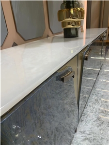 Integrate White Onyx Stone Bathroom Counter Sink Wash Basin