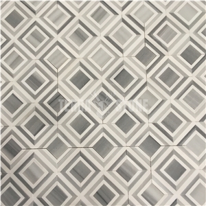 Terra Stone Marmala White Tile For Backsplash Marble Mosaic