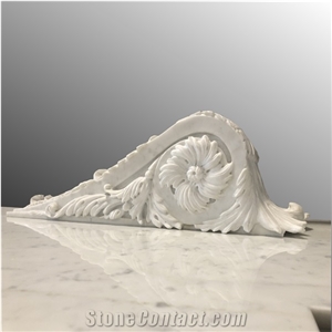 Italy Classic Carving Fireplace In Carrara Marble