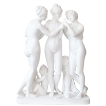 The Graces Fairy Sculpture In White Marble