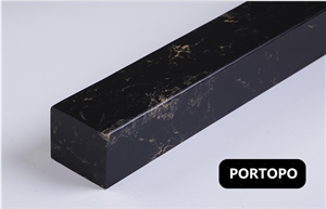 Black Artificial Marble Weather Bar
