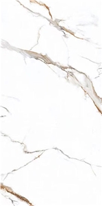 Calacatta Gold Artificial Porcelain Stone Slabs For Wall