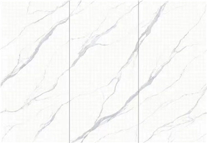 Chinese Calacatta White Artificial Porcelain Slabs