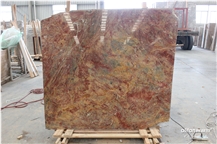 China Van Gogh Emperor Red Yellow Marble Polished Slate
