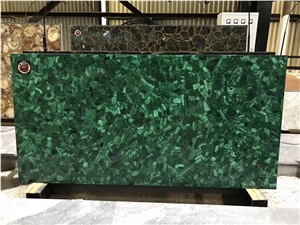 Luxury Malachite Peacock Green Precious Stone For Decor