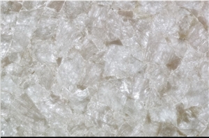 Natural White Crystal Quartz Semi Precious Stone Slabs