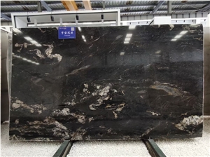 Brazil Titanium Granite Slabs, Cosmic Black Granite Slabs