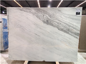 Iceland White With Light Vein Marble Slabs L