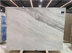Iceland White With Light Vein Marble Slabs L