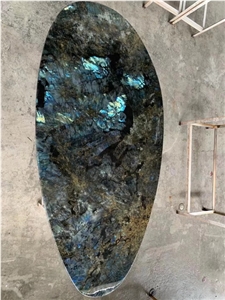 Labradorite Blue Granite Slabs Cutmized For Table Top