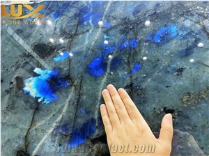 Luxury Madagascar Labradorite Lemurian Blue Granite Slabs