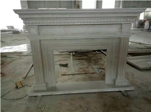Natural Stone Surround Fireplace, Sculptured Fireplace