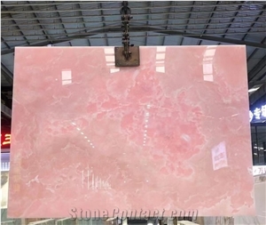Persian Pink Blush Onyx, Pure  Flamingo Crystal Onyx Slabs