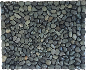 Black Sumatra Natural Pebble Stone Mat