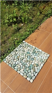 Natural Green Pebble Stone Mat