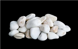 Macael White Marble Rounded Pebbles