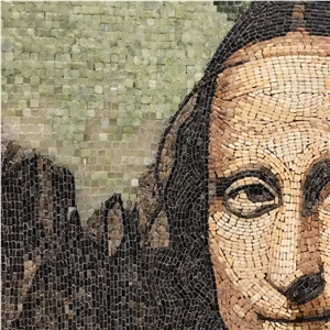 Quality Mona Lisa Pattern Marble Mosaic Wall Decoration